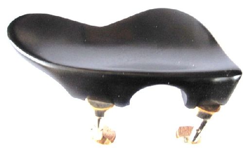 Violin chinrest- Ohrenform-Ebony-Hill gold