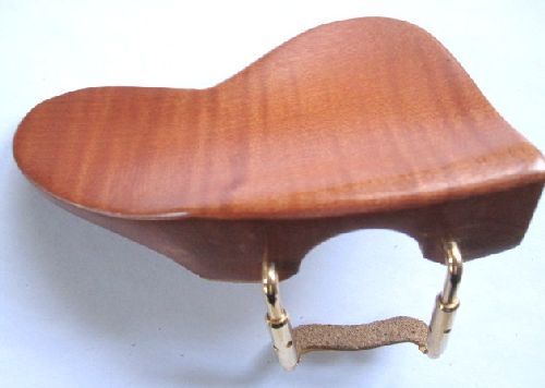 Violin chinrest- Ohrenform-Maple-stadard gold