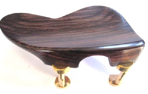 Violin chinrest- Ohrenform-Rosewood-Hill gold