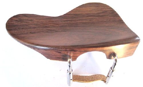 Violin chinrest- Ohrenform-Rosewood-standard chrome