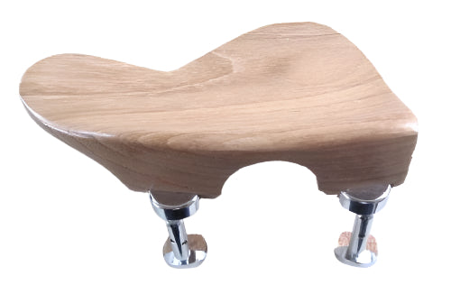 Violin chinrest- Ohrenform-Teak-Hill chrome