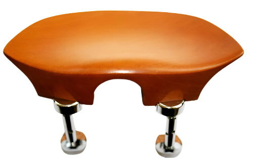 Violin chinrest- Round Flesch-Boxwood-Hill chrome