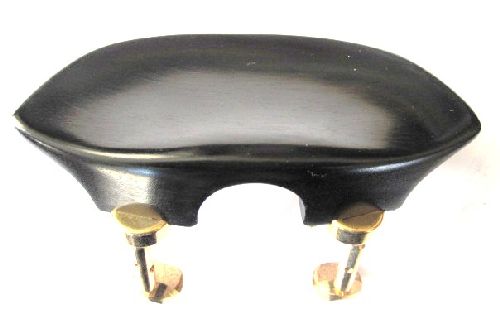 Violin chinrest- Round Flesch-Ebony-Hill gold