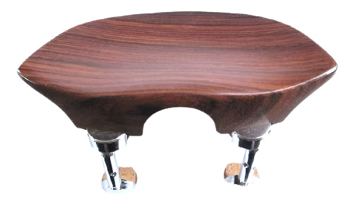 Violin chinrest- Round Flesch-Rosewood-Hill chrome