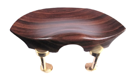 Viola chinrest- Round flesch-rosewood-Hill gold