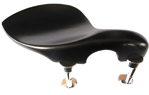 Violin chinrest- Strad-Ebony-Hill chrome