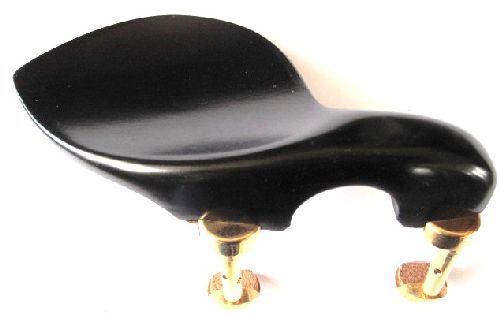 Violin chinrest- Strad-Ebony-Hill gold