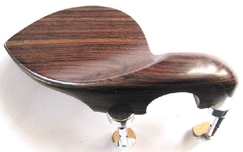 Violin chinrest- Strad-Rosewood-Hill chrome