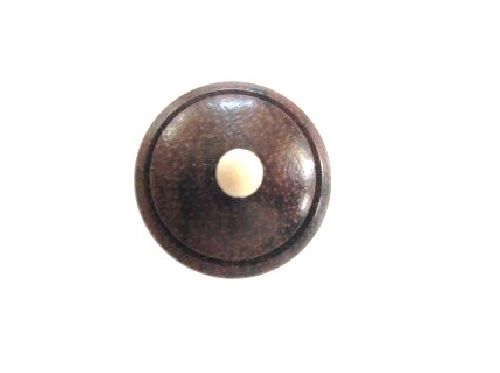 Violin endpin-snakewood-flat round-white pin