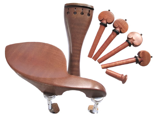 Violin fitting set- Maple-Heart-round tailpiece