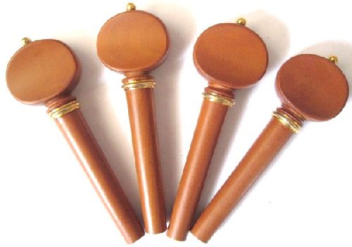 Violin pegs-French-Boxwood-gold trimme