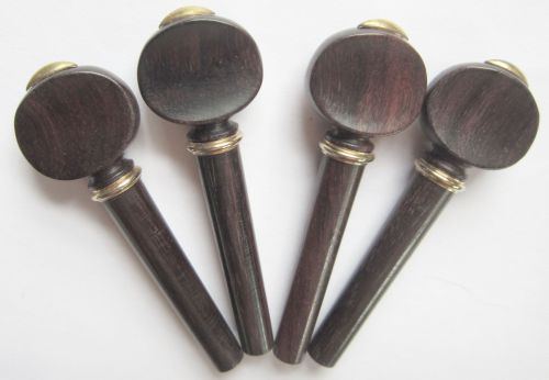 Violin pegs-French-Rosewood-gold collar-gold olive