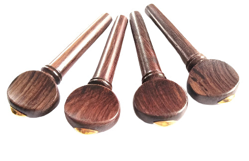 Violin pegs-French-Rosewood-gold olive