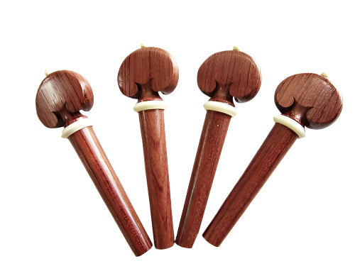 Violin pegs-Heart-Mangrove-white trimme