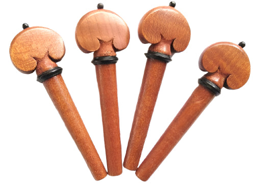 Violin pegs-Heart-Maple-ebony trimme