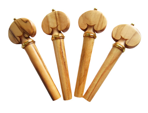 Violin pegs-Heart-Olive-gold