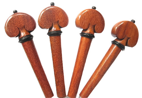 Violin pegs-heart-Pernambuco-Ebony trimme