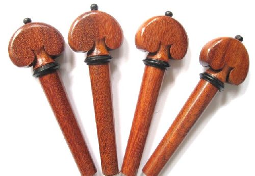 Viola pegs-Heart-Pernambuco-Ebony trimme