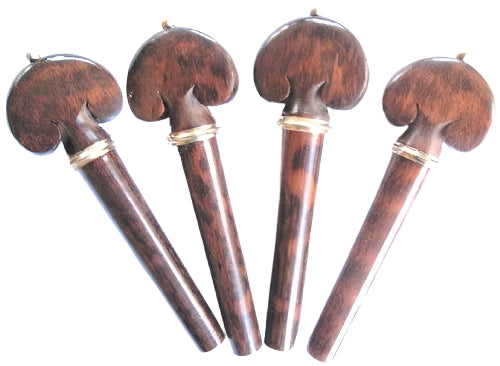 Violin pegs-Heart-Snakewood gold trimme