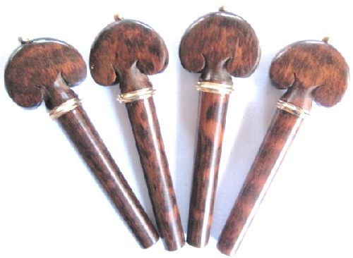 Violin pegs-Heart-Snakewood gold trimme