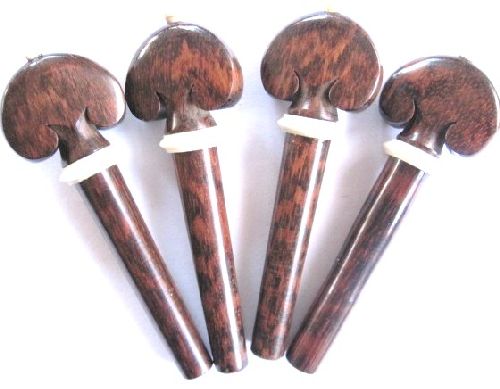 Violin pegs-Heart-snakewood-white trimme