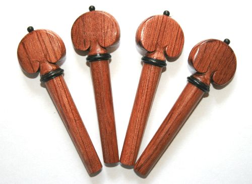 Violin pegs-heart-Tineo-Ebony trimme