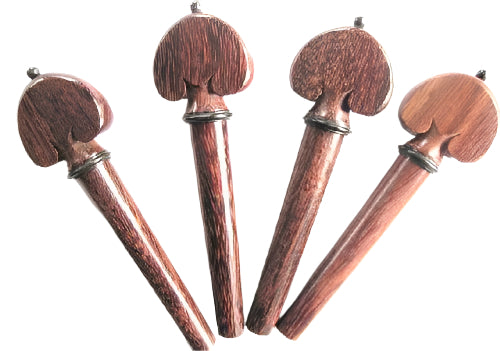 Violin pegs-Heart-Tetul-Ebony trimme