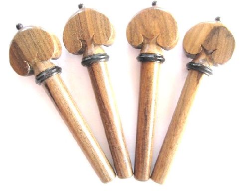 Viola pegs-heart-Walnut-Ebony trimme