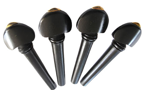 Viola pegs-Hill-Ebony-Brass olive