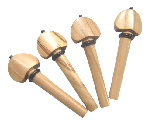 Violin pegs-Hill-Italian olive-Ebony trimme