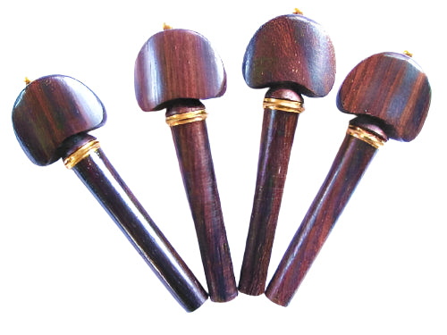 Violin pegs-Hill-Rosewood-Gold collar &pin.