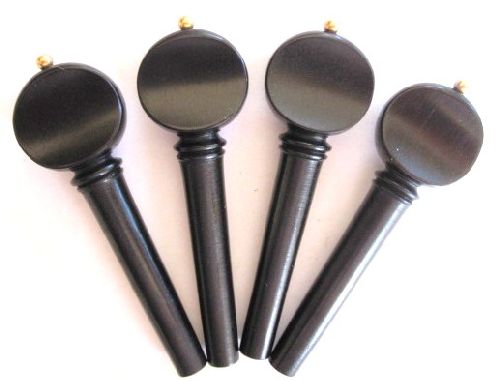 Violin pegs-Mirecourt-Ebony-gold pin