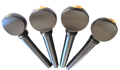 Violin pegs-Mirecourt-Ebony-gold olive