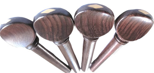 Violin pegs-Mirecourt-Rosewood-diamond inlay