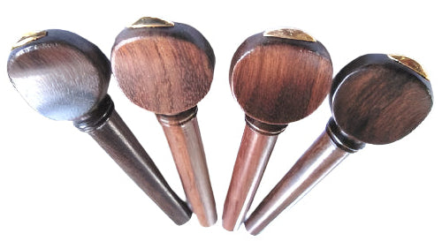 Viola pegs-Mirecourt-Rosewood-Gold olive