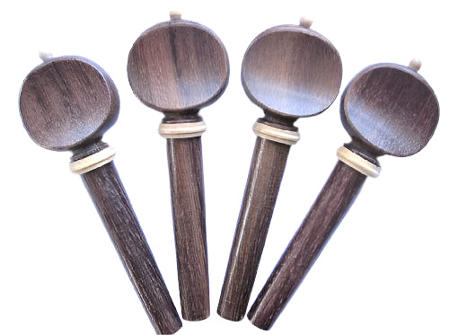 Violin pegs-Mirecourt-Rosewood-white trimme