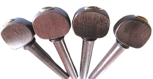 Violin pegs-Oval-tetul-brass cap inlay