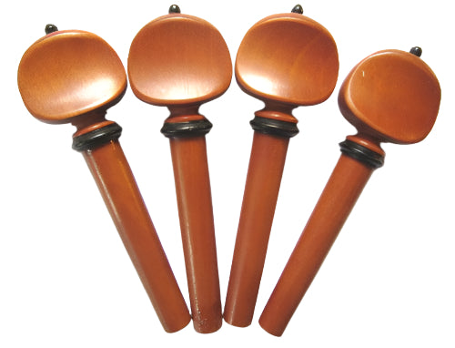 Violin pegs-Swiss-Boxwood-Ebony trimme