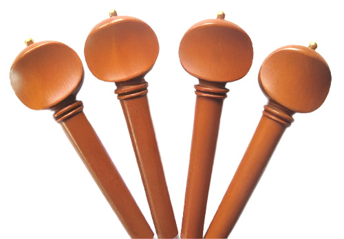 Violin pegs-Swiss-Boxwood-Gold pin