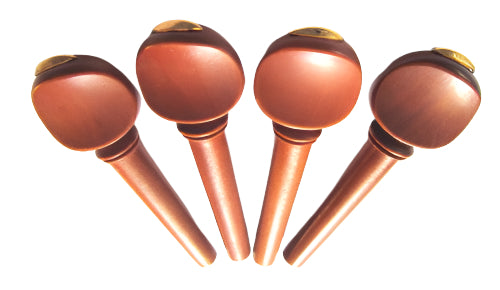 Violin pegs-Swiss-Boxwood-Brass olive