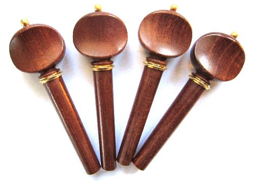 Violin pegs-Swiss-crabwood-gold trimme