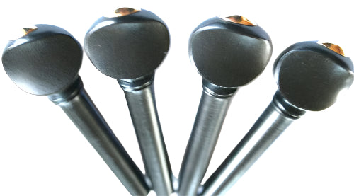 Violin pegs-Swiss-Ebony-Gold olive