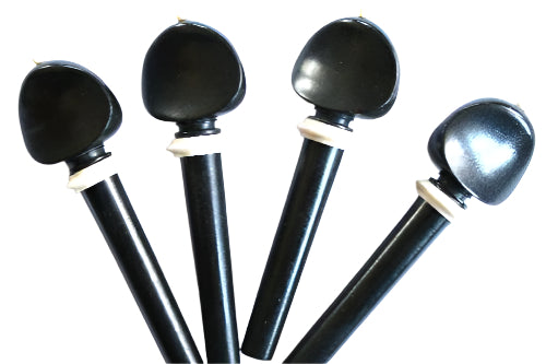 Viola Pegs-Swiss-Ebony-White collar &pin