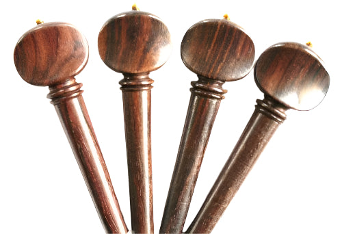 Violin pegs-Swiss-Rosewood-Gold pin
