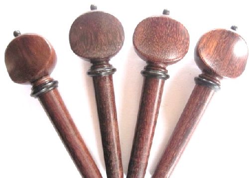 Violin pegs-Swiss-Tetul-Ebony trimme