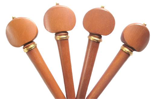 Violin pegs-Winterling-Boxwood-Gold trimme