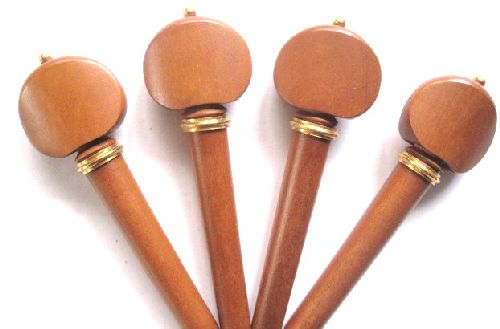 Violin pegs-Winterling-Boxwood-Gold trimme
