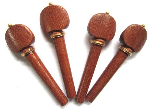 Violin pegs-Winterling-Mahagony-gold trimme