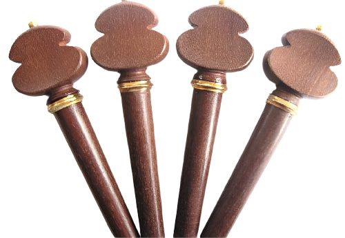 Violin pegs-Zans-Crabwood-gold trimme