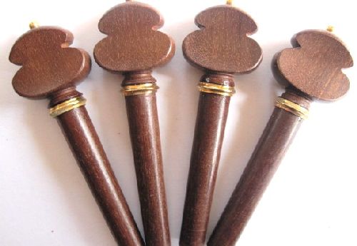 Violin pegs-Zans-Crabwood-gold trimme
